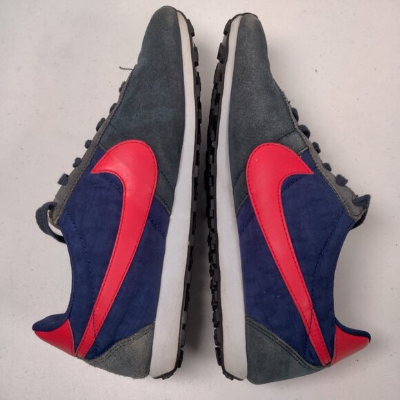 Nike Waffle Trainer Shoes Women 10.5 Midnight Blue Red Swoosh Running Sneakers - Picture 5 of 16